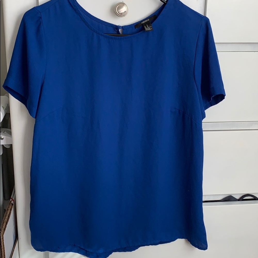 Royal Blue Blouse